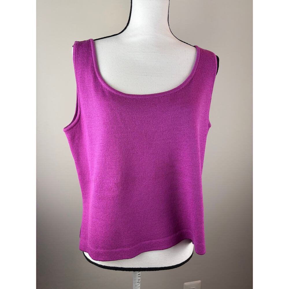 St. John Knit Classic Tank Top Size L - Fuchsia